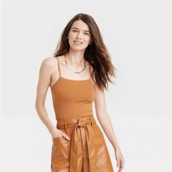 NEW A New Day Women's Easy Seamless Cami - Brass Trumpet - Picture 1 of 8